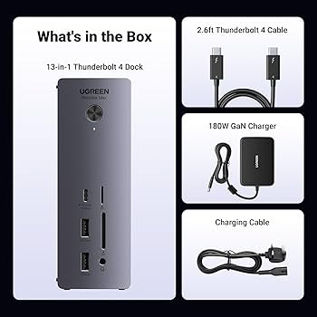 UGREEN Revodok Max 213 Thunderbolt 4 Dock, 13-in-1, Single 8K or